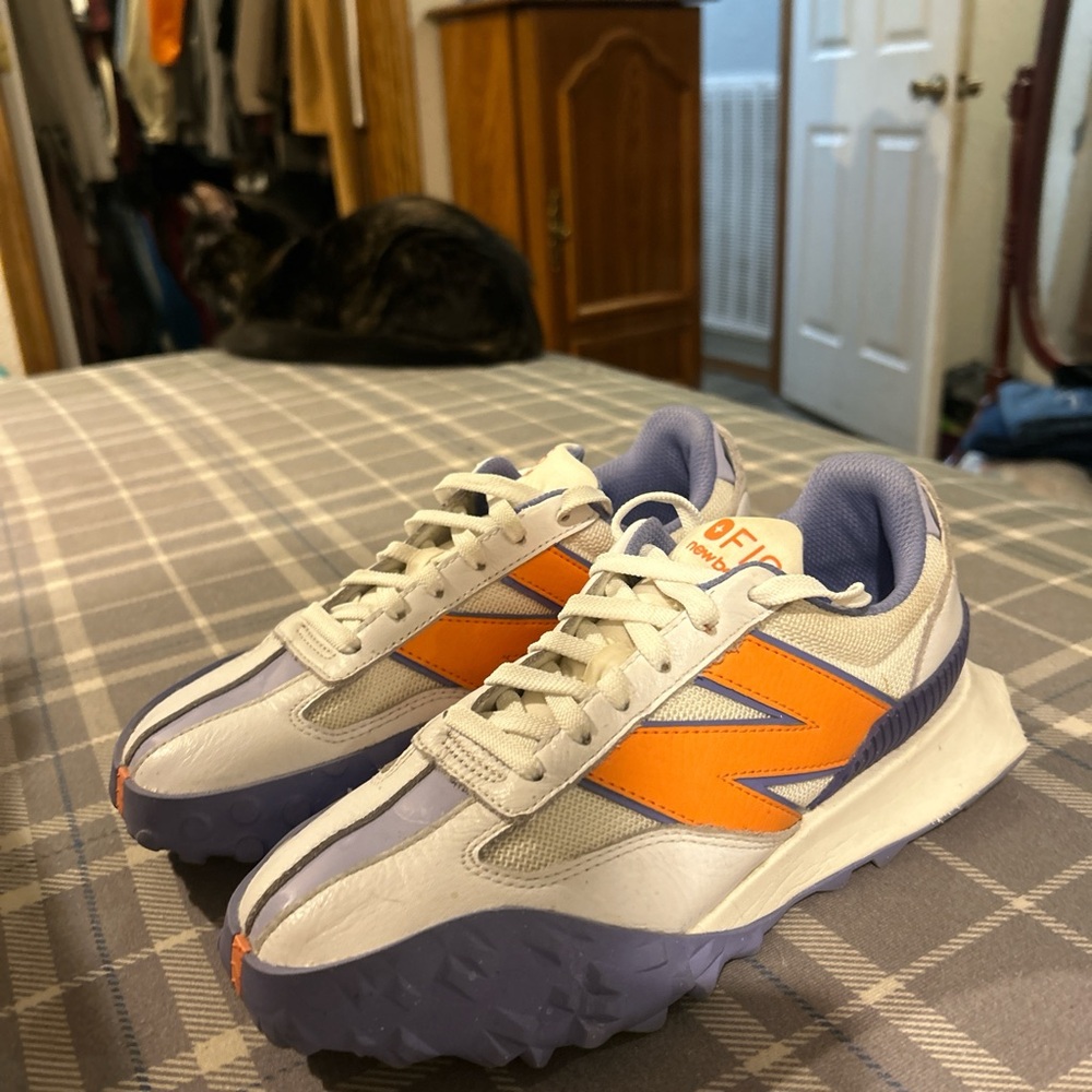 Hard to find - Limited Edition FIGS New Balance Purple and White Sneakers